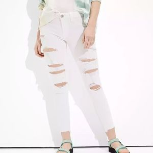 White Ripped Skinny Jeans